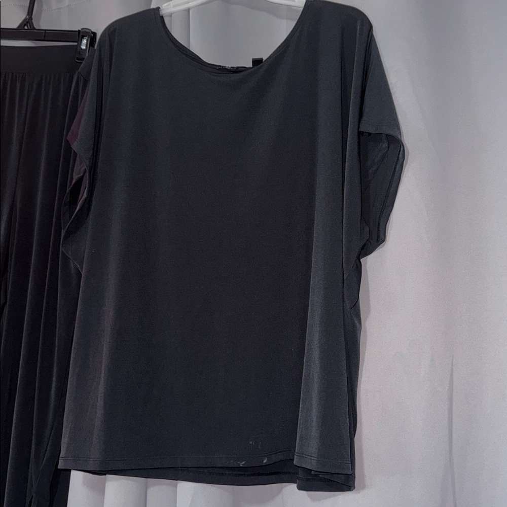 Elegant Black  3X 2 item Set pants and blouse - Picture 5 of 6